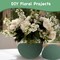 Floral Foam Round, 4 Pack Floral Dry Foam Half Ball Round Flower Foam for Artificial Plant Floral Arrangement and Wedding and Garden Decorations(7.48x3.74inch)